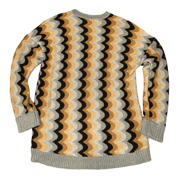 Show Me Your Mumu Retro Wave Knit Comfy Oversized Sweater Blue Size Medium - Picture 7 of 11